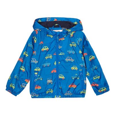 bluezoo Boys' blue car print jacket